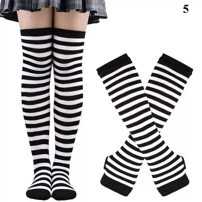 Matching Thigh High + Handwarmer Set