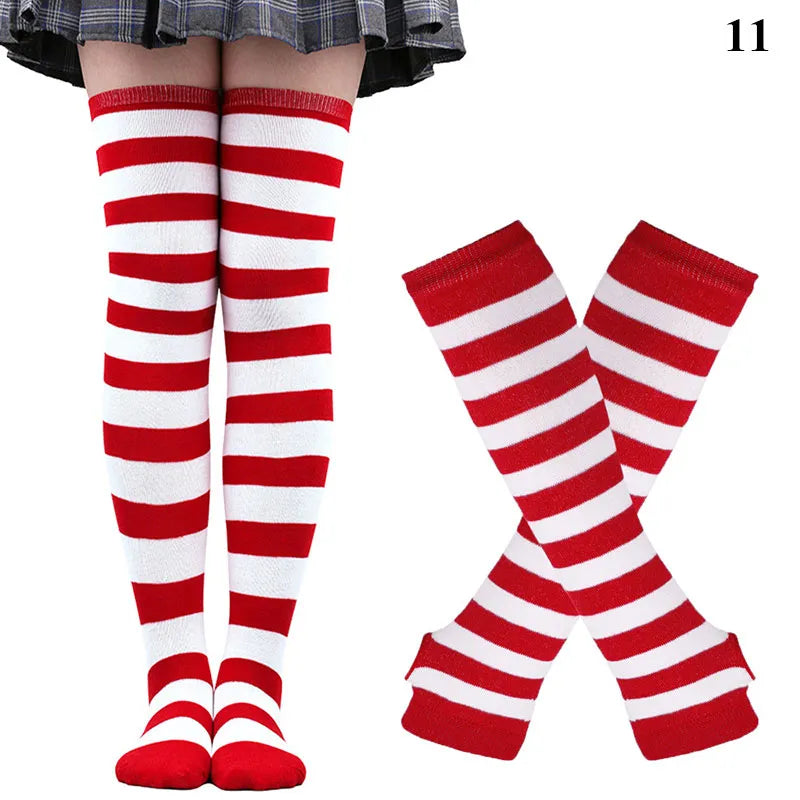 Matching Thigh High + Handwarmer Set