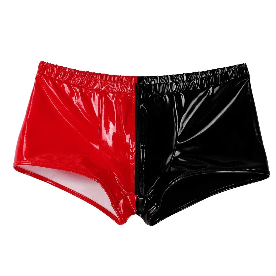 Joker Red & Black Wet Look Boxer Underwear