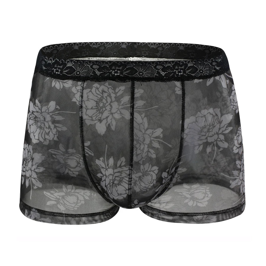 Tight Floral Print Boxer Briefs