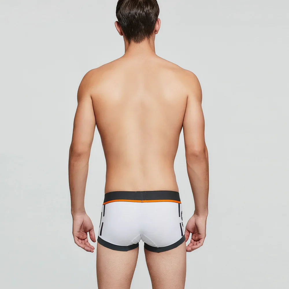 SEOBEAN Athletic Print Cotton Boxer Briefs