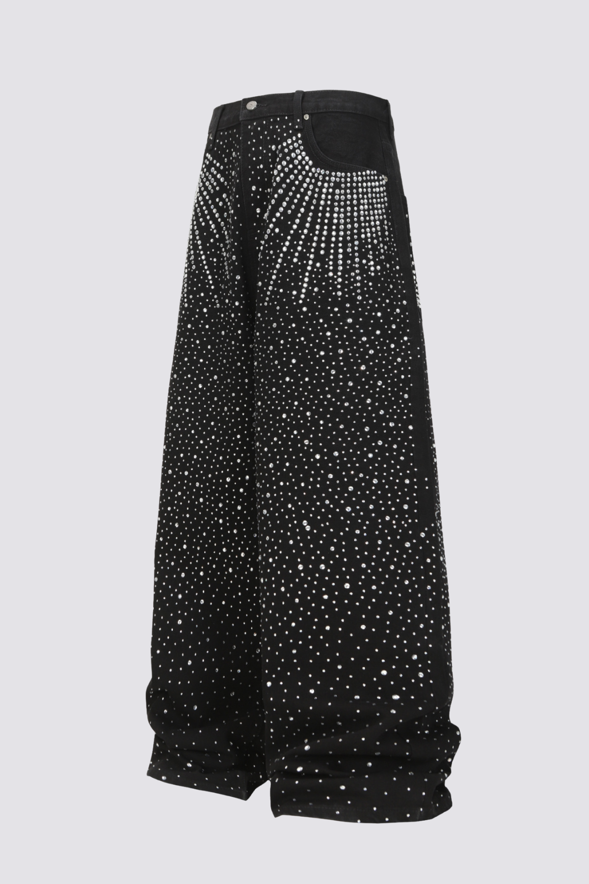 Hard Kilometer Rhinestone Straight Jeans