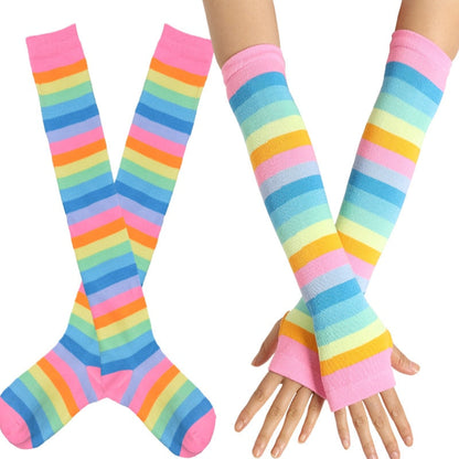 Rainbow Thigh High & Sleeves