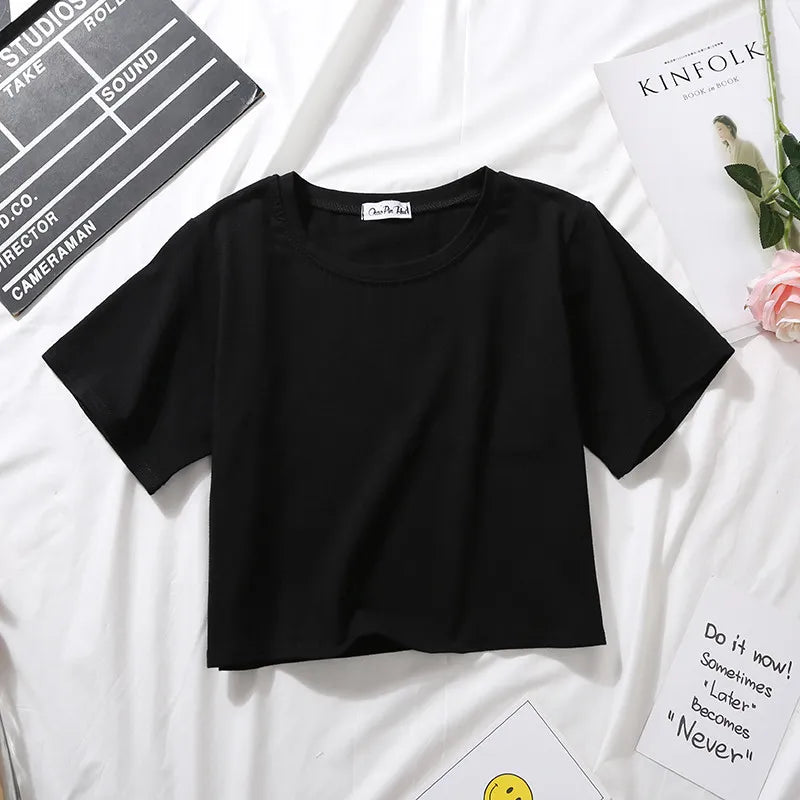 Solid Crop Tee