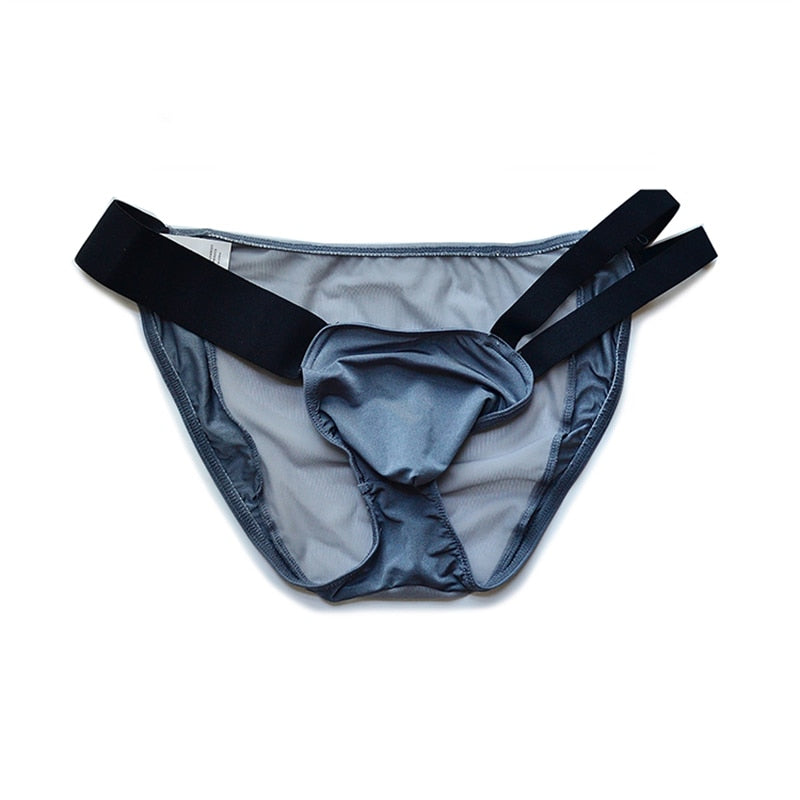 D.M Nylon Low Waist Sexy Mesh Erotic Briefs