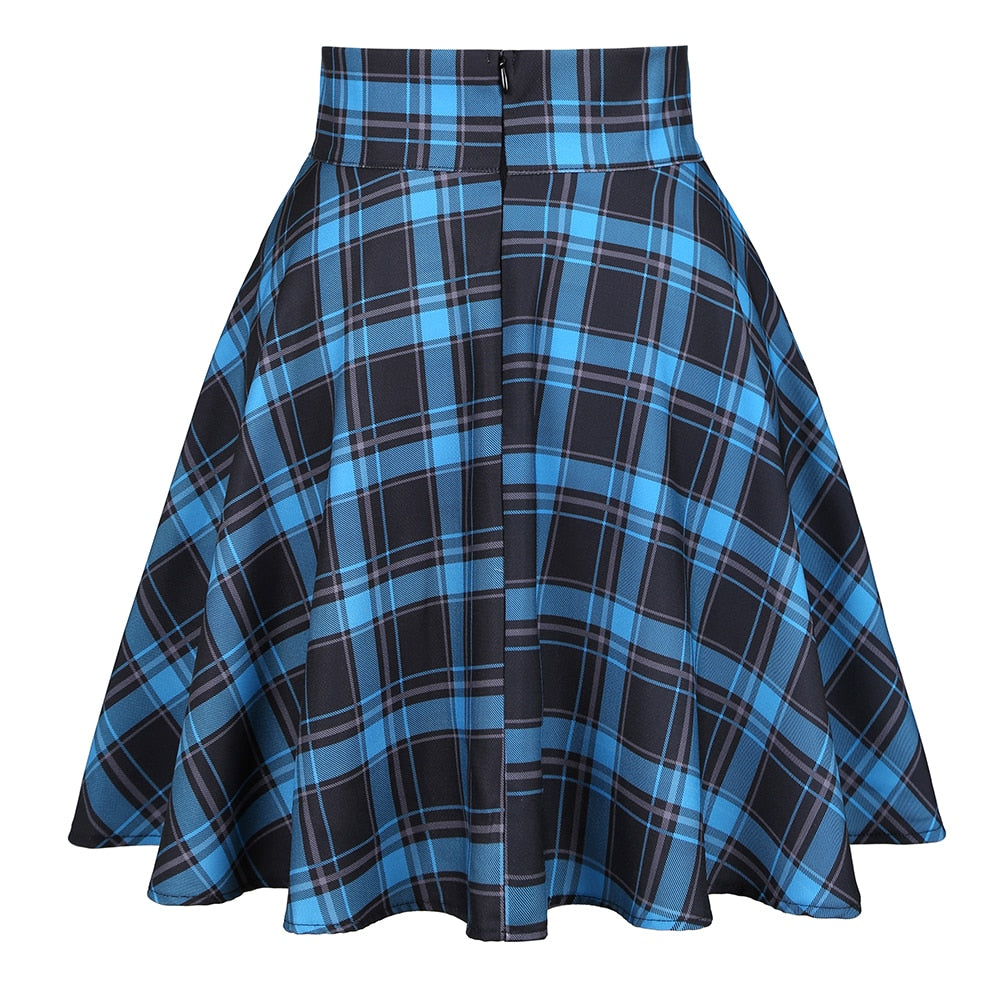 Plaid Blue Gothic Skirt