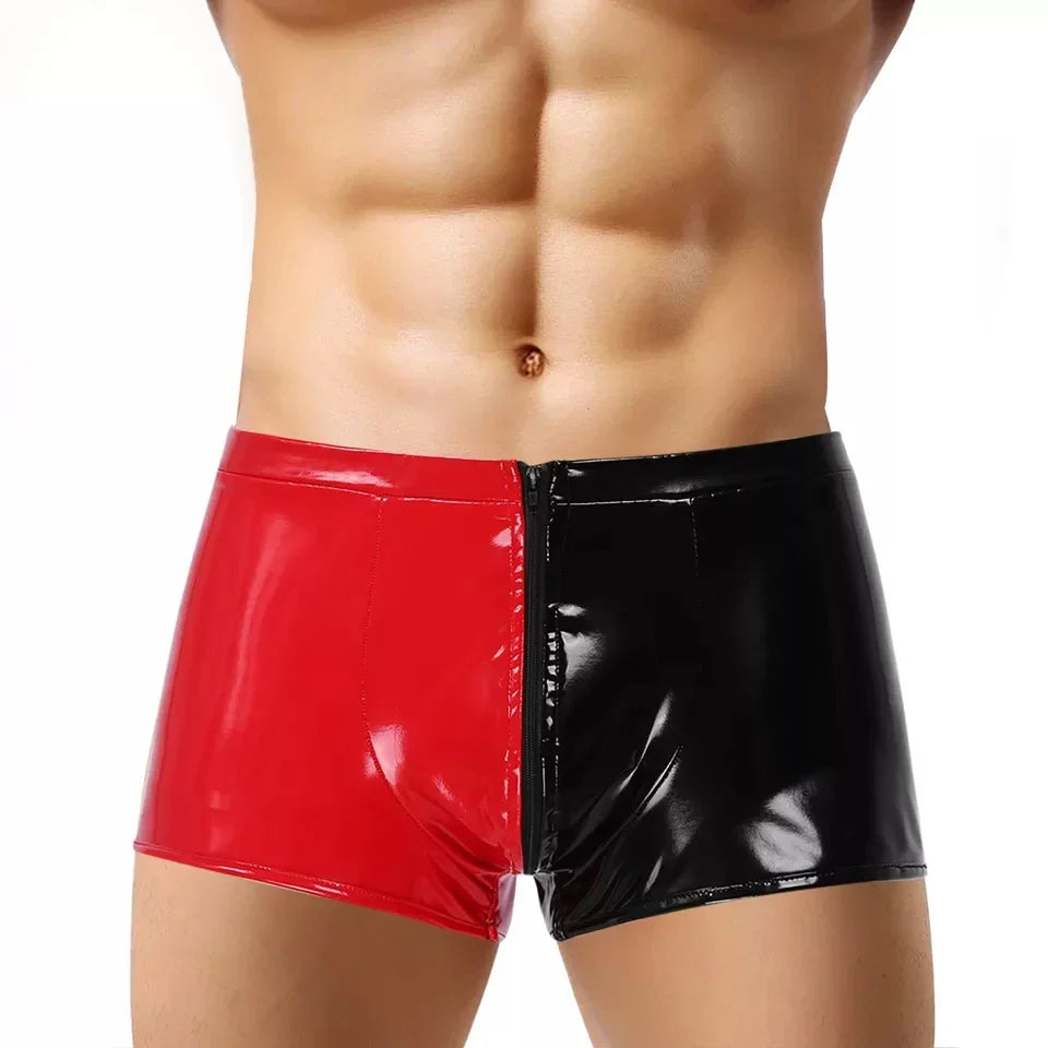 Joker Red & Black Wet Look Boxer Underwear