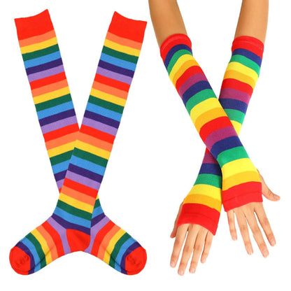 Rainbow Thigh High & Sleeves