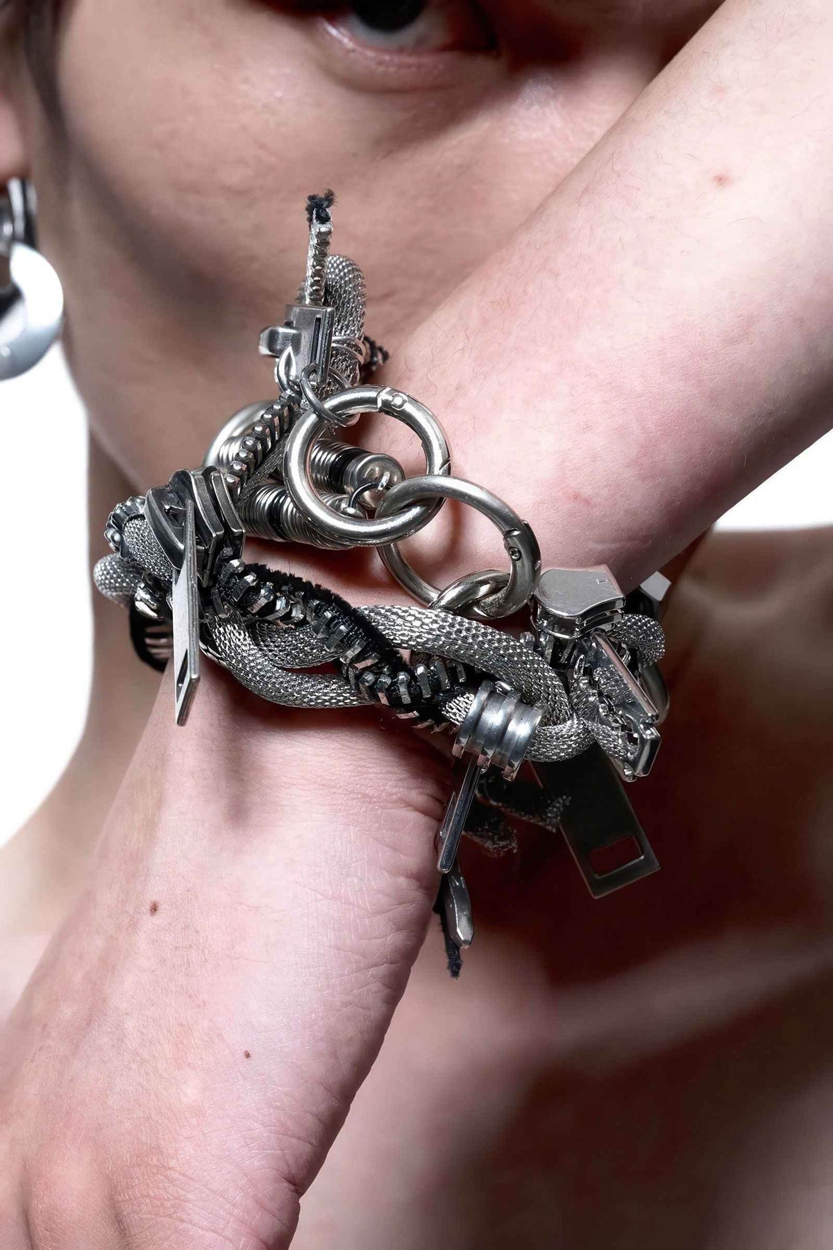 Heavy-Duty Multi-Wear Metal Mechanic Necklace - Futuristic Design