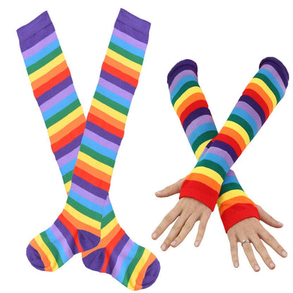 Rainbow Thigh High & Sleeves