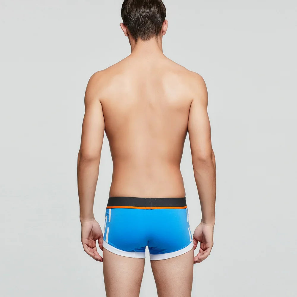 SEOBEAN Athletic Print Cotton Boxer Briefs