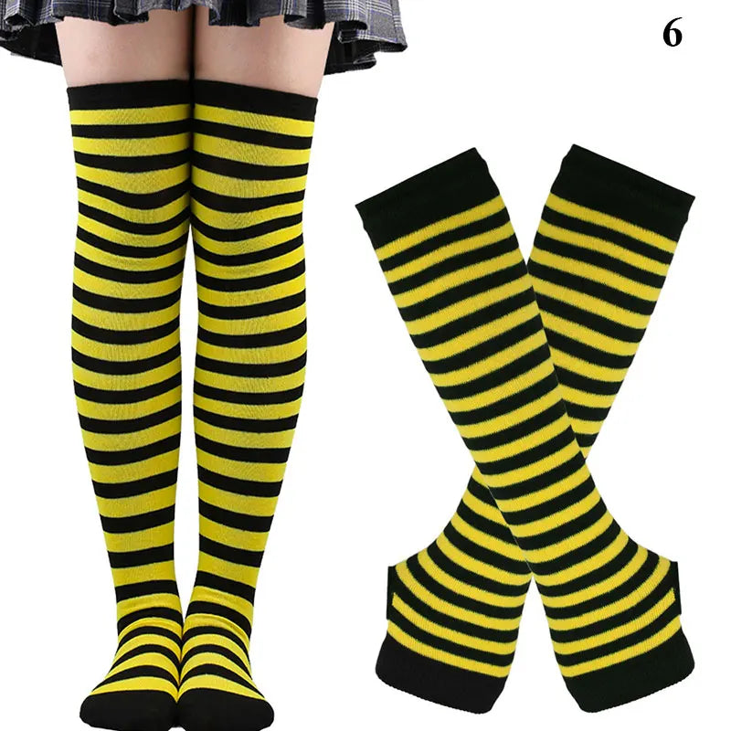 Matching Thigh High + Handwarmer Set