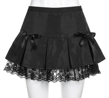 Bowknot & Lace Skirt