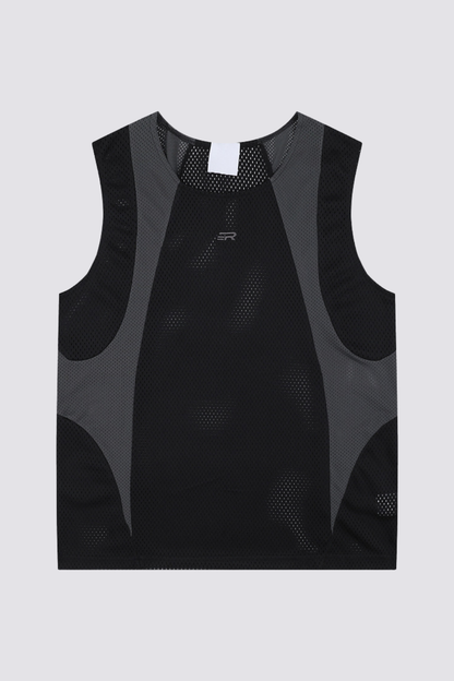 Hollow Fade Cutout Sleeveless Top Black