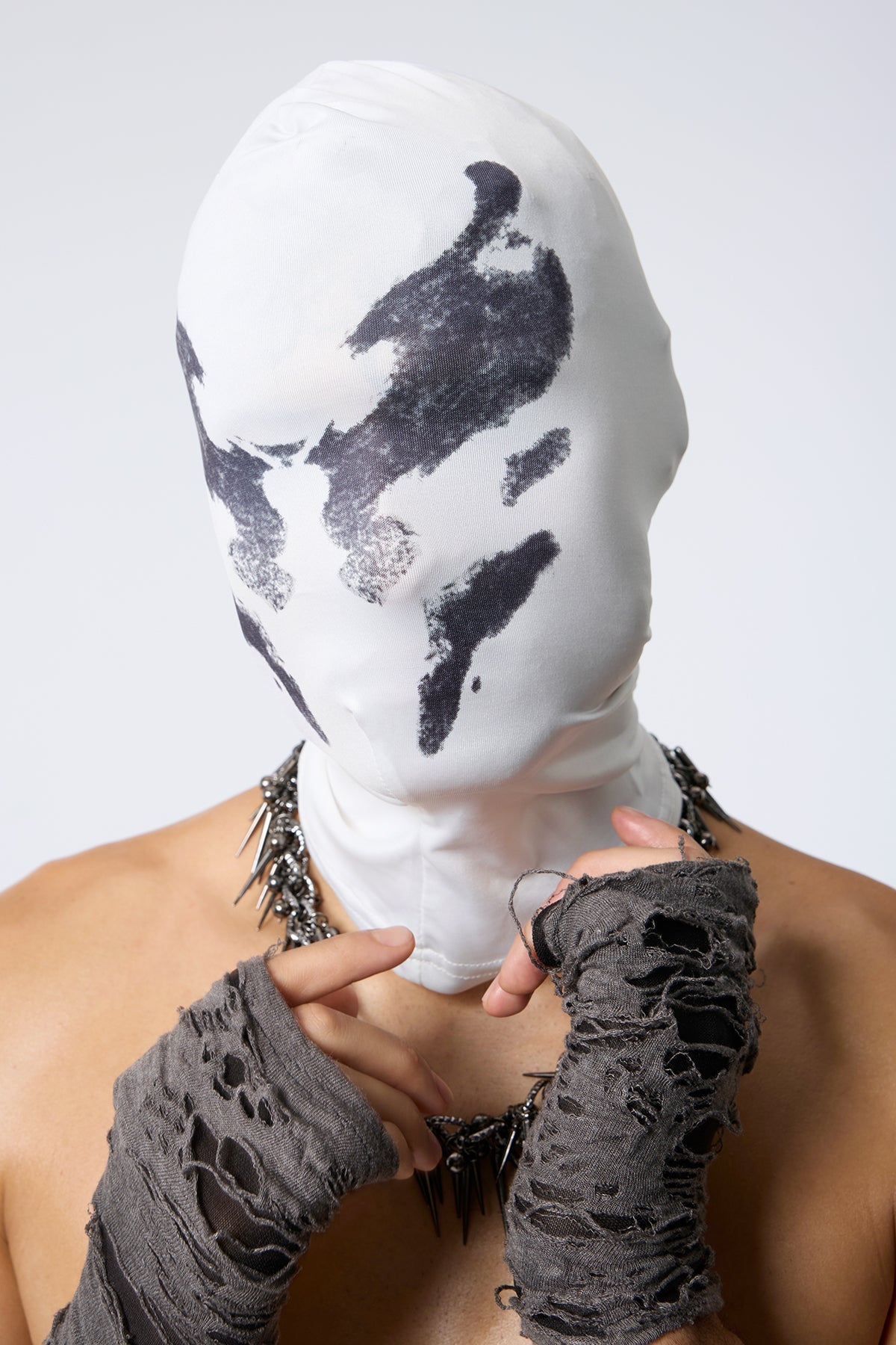 Hollow Pattern Print Balaclava