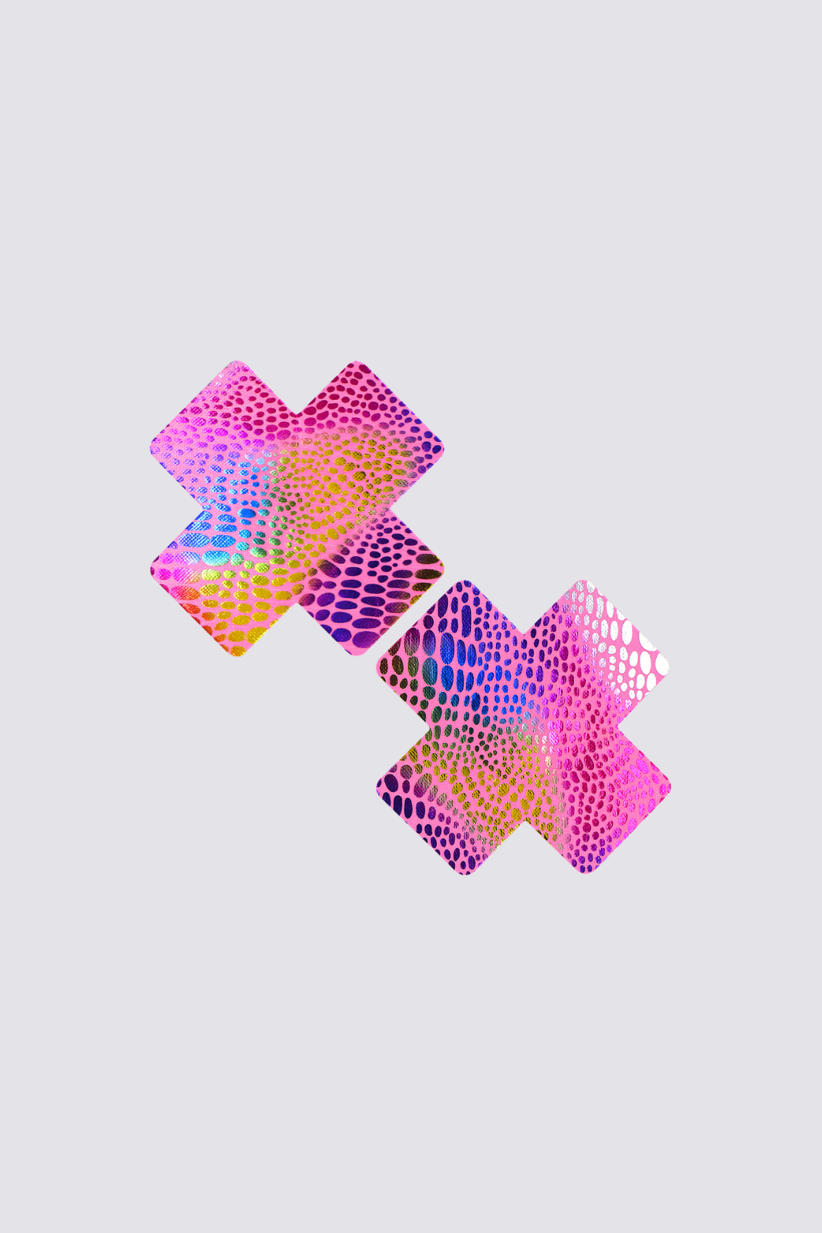 Hologram Kiss Cross Nipple Covers