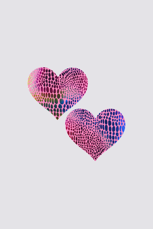 Hologram Kiss Heart Nipple Covers