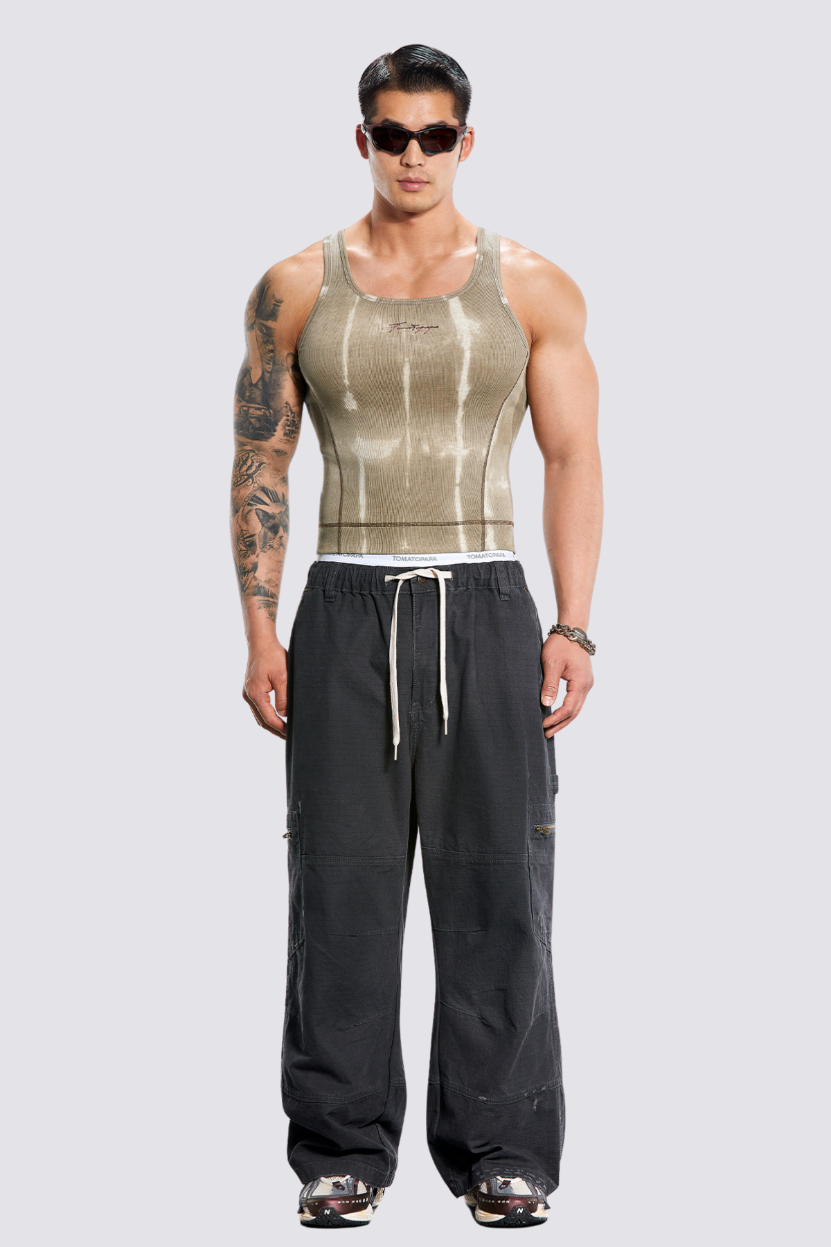 Hush Mark Tank Top Algae Green