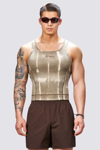 Hush Mark Tank Top Algae Green