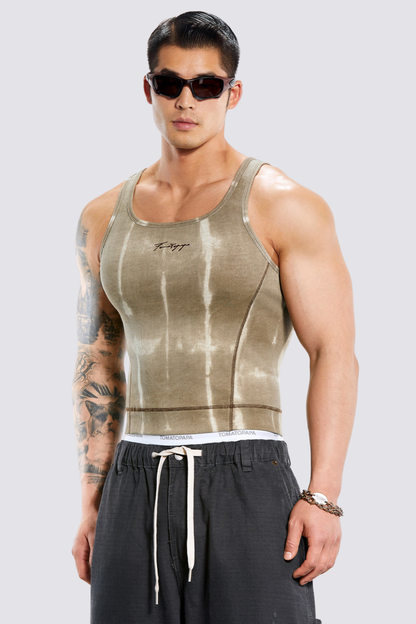 Hush Mark Tank Top Algae Green