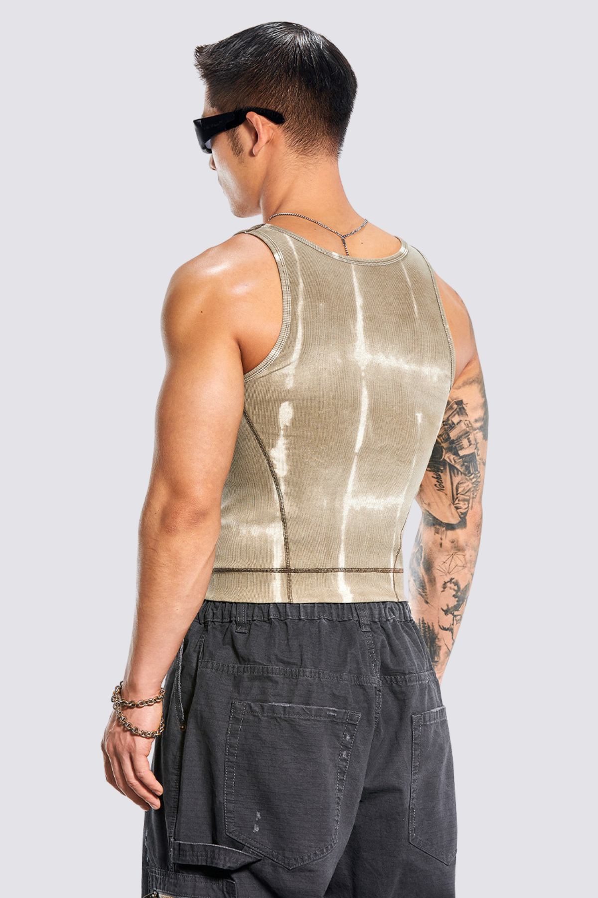 Hush Mark Tank Top Algae Green