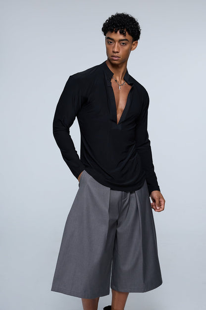 Hybrid Air V Neck Mesh Long Sleeve Top