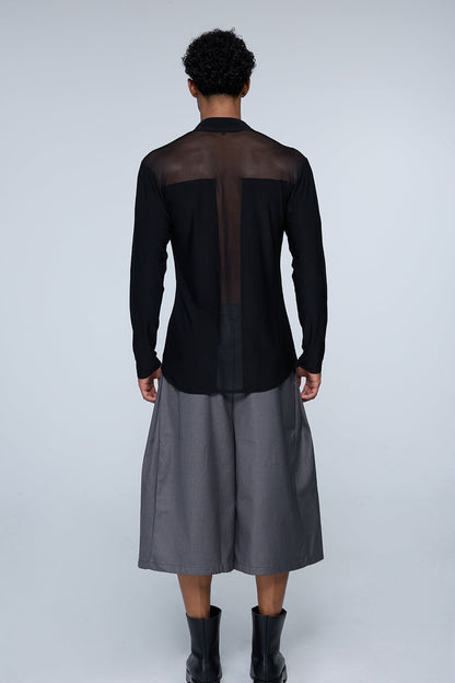 Hybrid Air V Neck Mesh Long Sleeve Top