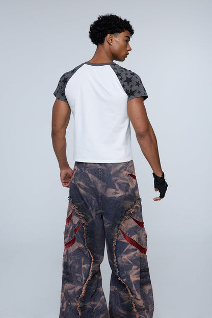 Hyper Cute Y2K Print Star T-Shirt White