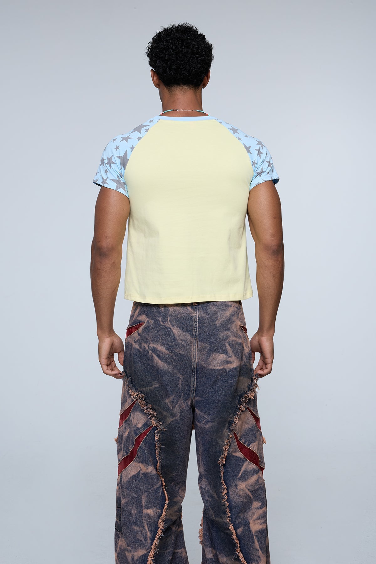 Hyper Cute Y2K Print Star T-Shirt Yellow