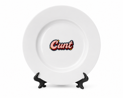 Cunt | Crude Crockery | Side Plate & Display Stand