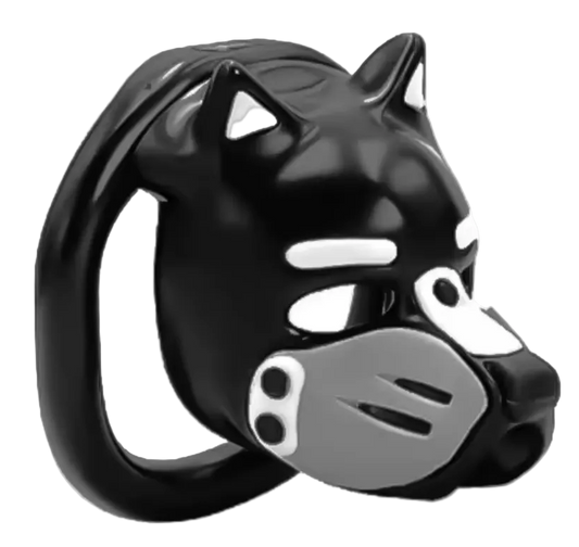 Pup Hood Chastity Cage Grey