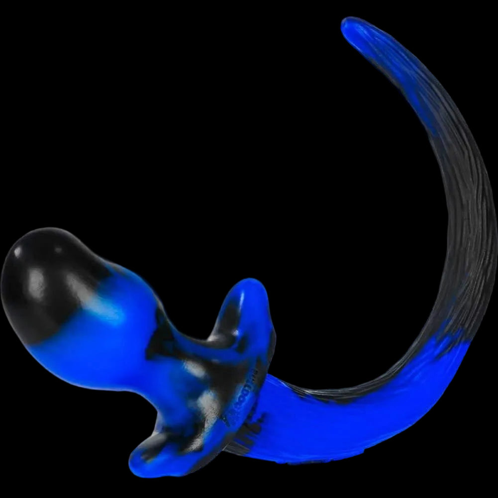 BEAGLE Puppy Tail Butt Plug | Blue & Black Swirl