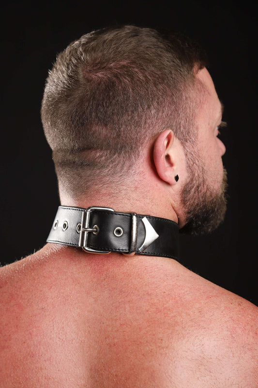 TAG LEATHER COLLAR