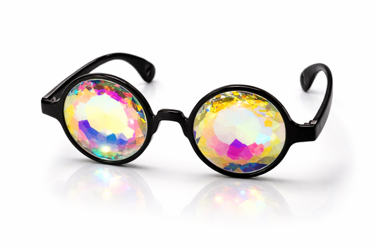 Black Whirlpool Kaleidoscope Glasses