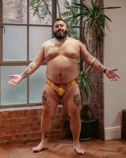 Regular Swim Brief - Gold Serpent