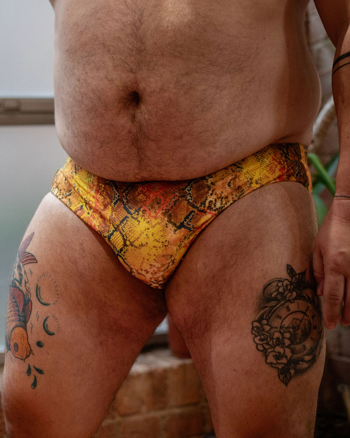 Regular Swim Brief - Gold Serpent