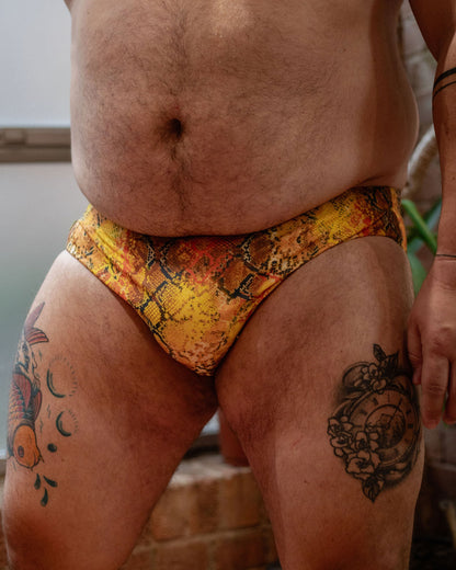 Regular Swim Brief - Gold Serpent
