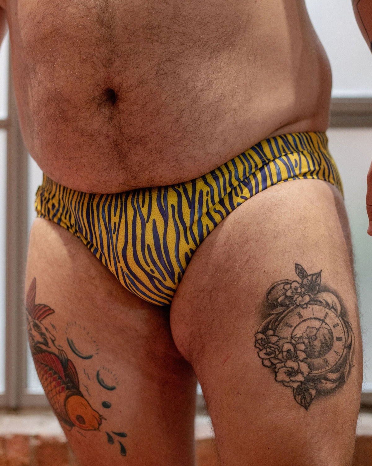 Regular Swim Brief - Yellow Stripe