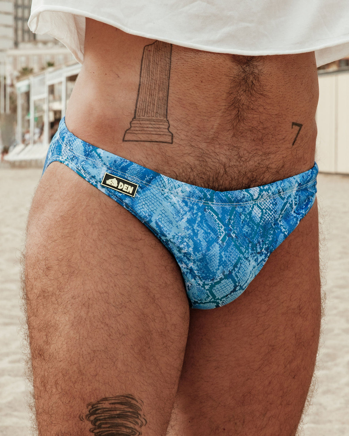 Skinny Swim Brief - Blue Serpent