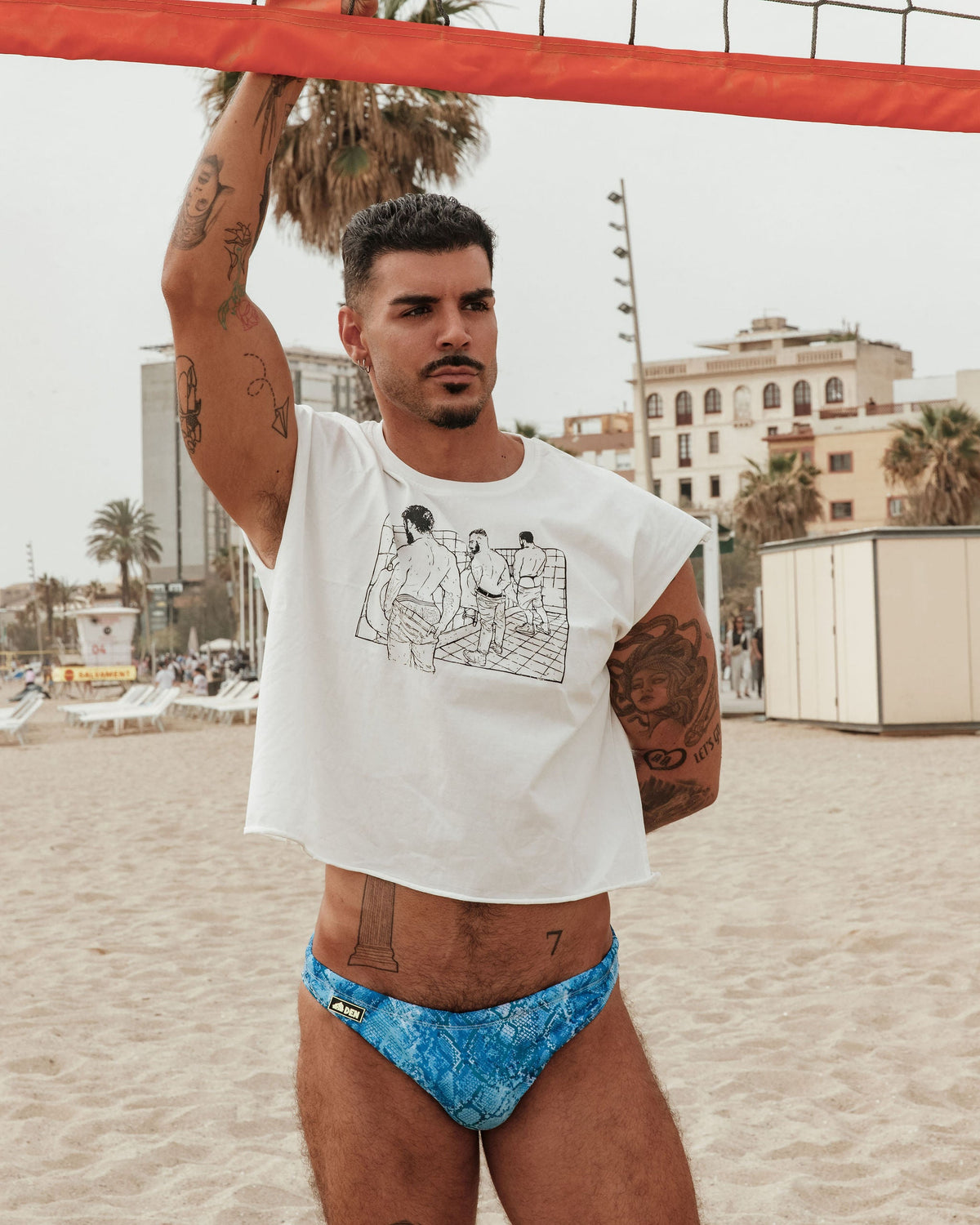 Skinny Swim Brief - Blue Serpent