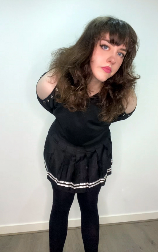 Femzai Plus Off-Shoulder Cat-Ear Hoodie