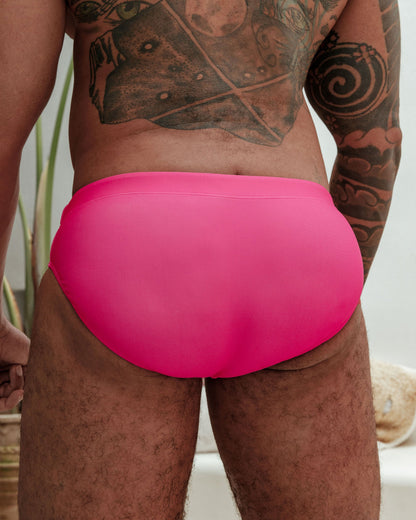 'Cocktail Man' - HOT PINK - DEN X LOMAX - Regular Swim Brief