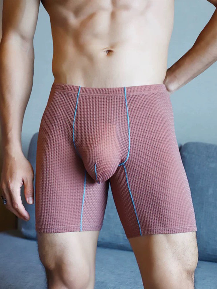 3 Pack Men's Anti-chafing Waffle Boxer Briefs