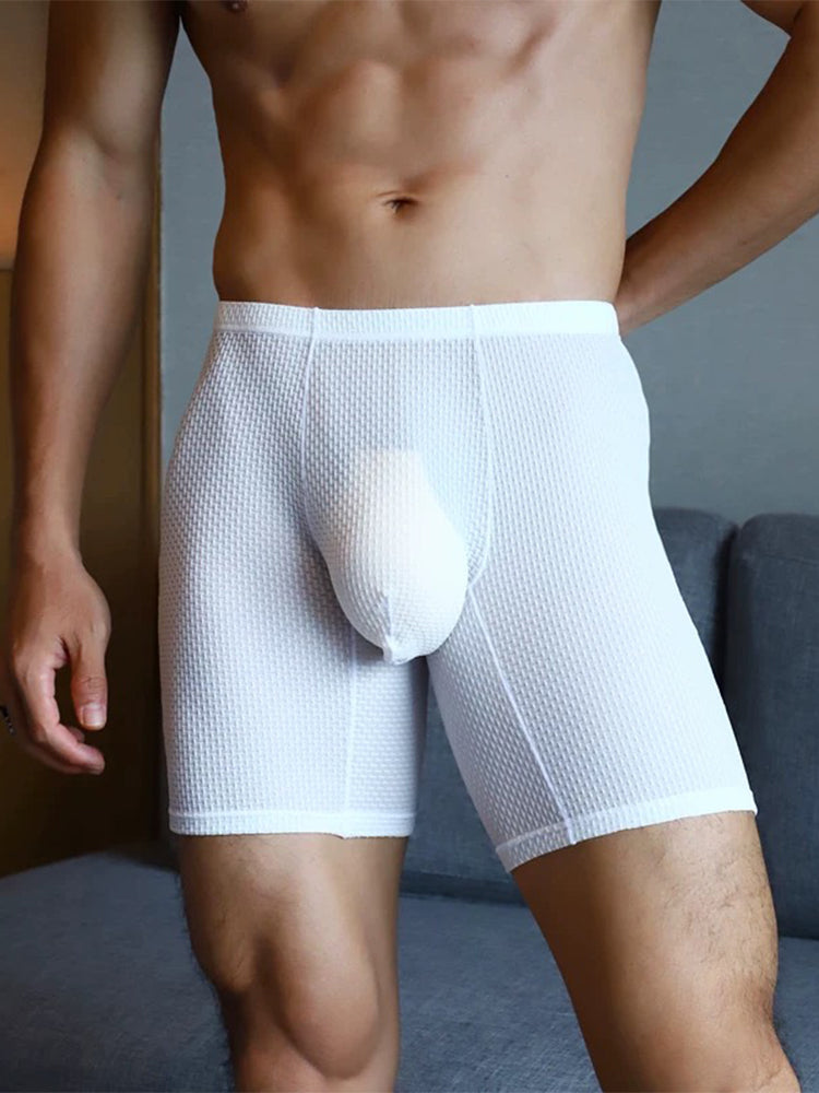 3 Pack Men's Anti-chafing Waffle Boxer Briefs