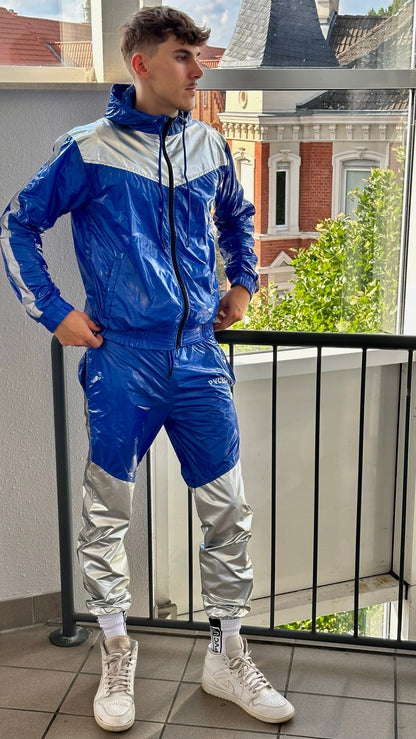 SUIT UP - blue / silver / reflective - PANTS - NYLON
