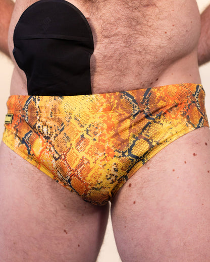 Regular Swim Brief - Gold Serpent