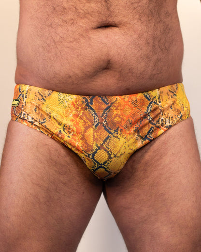 Regular Swim Brief - Gold Serpent