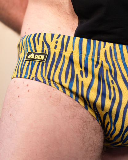 Regular Swim Brief - Yellow Stripe