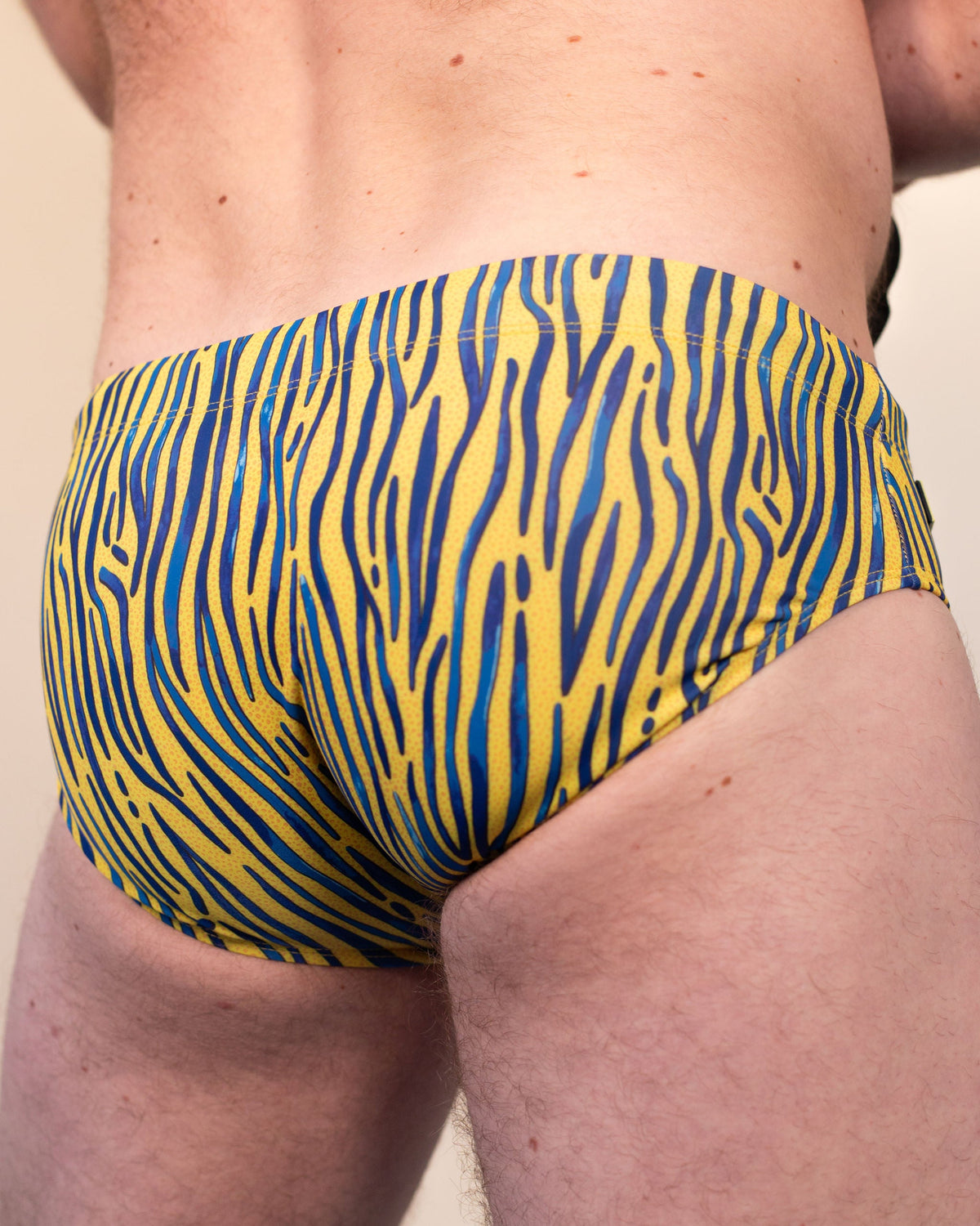 Regular Swim Brief - Yellow Stripe