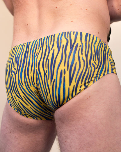 Regular Swim Brief - Yellow Stripe